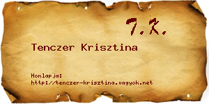 Tenczer Krisztina névjegykártya